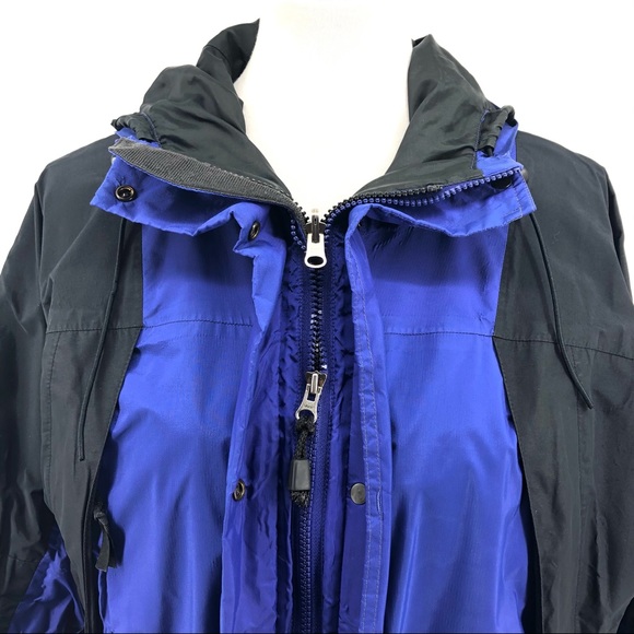The North Face Blue Black Hooded Anorak Jacket - Picture 3 of 11